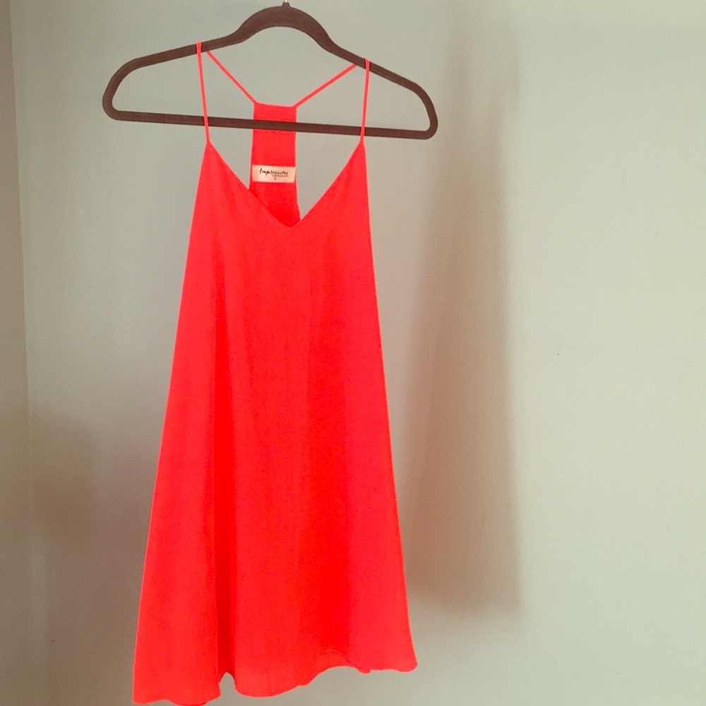 Coral mini dress
